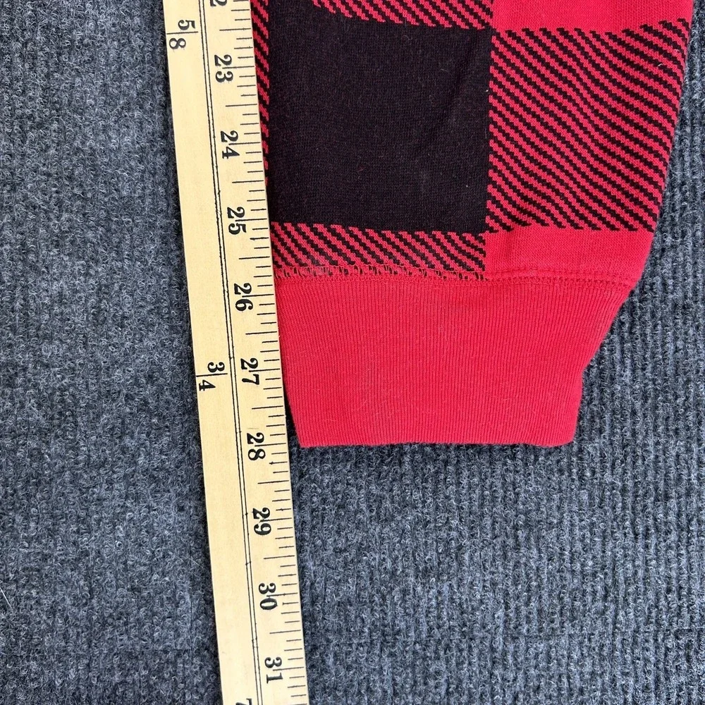 Victoria Secret PINK Red Buffalo Plaid Hooded Sherpa Long Jane One-Piece PJ - SM - Picture 12 of 15